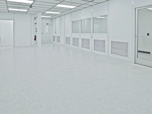 A cleanroom equipped with many doors and windows