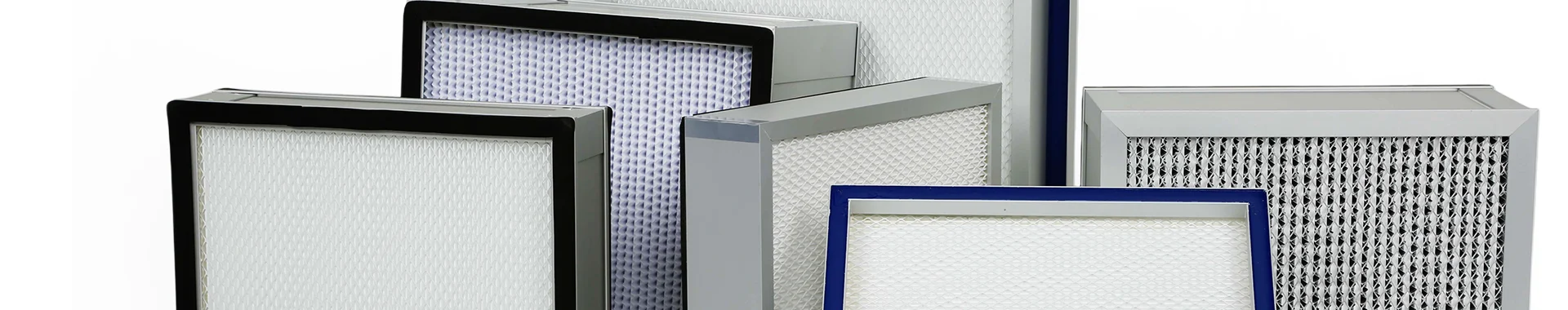 Various types of air filters assembled together