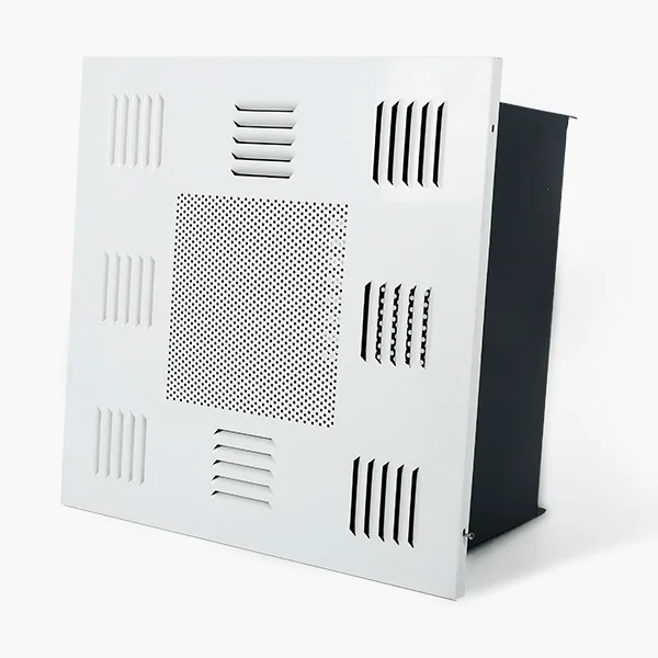 A stainless steel HEPA supply air outlet