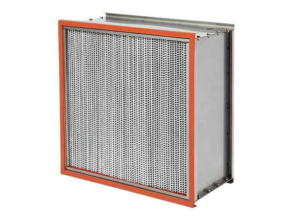 High-temperature resistant HEPA filter with a silicone sealing gasket