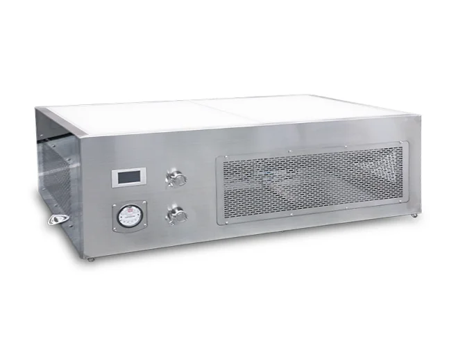 A stainless steel laminar flow hood