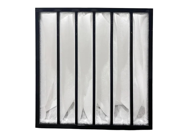 Medium efficiency glass fiber bag type air filter with an ABS frame