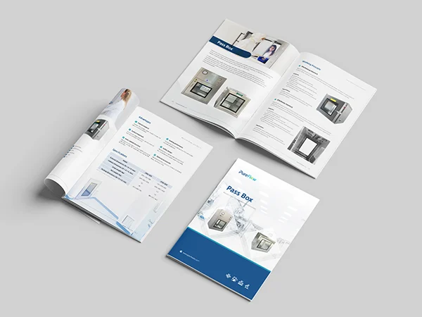 Cleanroom pass box product catalog display